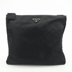 Prada Tessuto Nylon Triangle Logo Shoulder Bag Crossbody Messenger Leather